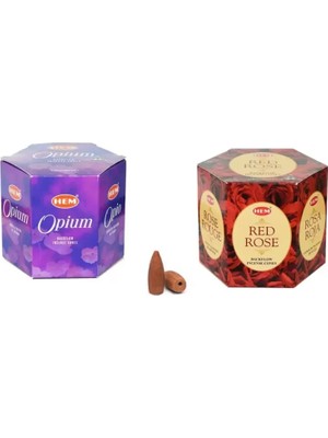 İsmiyle Al 10 Adet Geri Akış Backflow Şelale Tütsü Konisi Tütsü Back Opium Gül