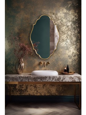 Faw Decor Modern Dekoratif Ahşap Çerçeveli Duvar Aynası