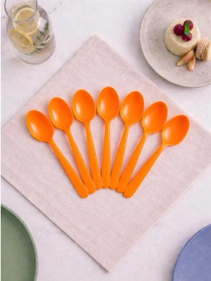 Parti Adresi Plastik Kaşık Turuncu 25'li