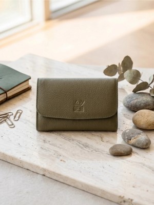 Deer Deri Temple Model Hakiki Deri Kadın Cüzdan