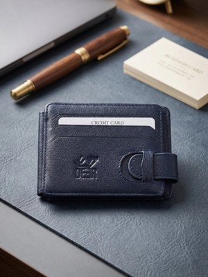 Deer Deri Passy Model Maşalı Hakiki Deri Kartlık