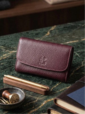 Deer Deri Temple Model Hakiki Deri Kadın Cüzdan