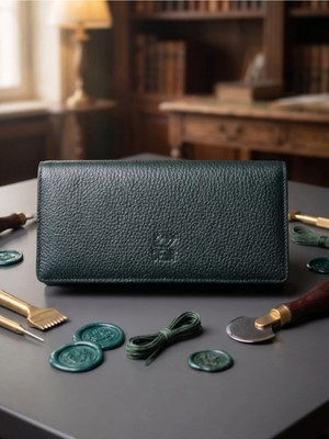 Deer Deri Louvre Telefon Bölmeli Mıknatıslı Hakiki Deri El Tutamaçlı Cüzdan