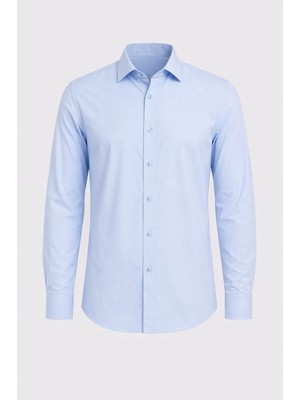Trender Dacron Regular Mavi Erkek Gömlek 26YM57000005