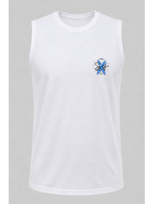 Trender Baskılı Beyaz Erkek Atlet 26YL71595037