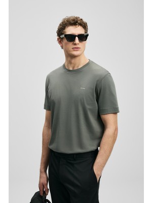 Lufian Bran Modern Grafik Tişört Siyah