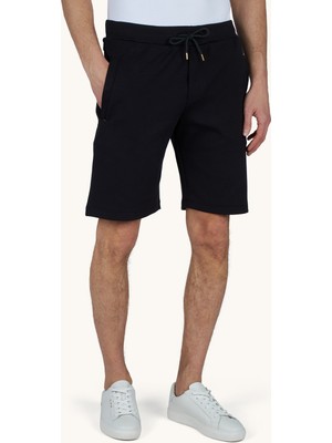 Paul & Shark Erkek Regular Fit Polar Pamuklu Kumaşlı Beli Ip Bağlamalı Siyah-Altın Şort 26411816A-11G