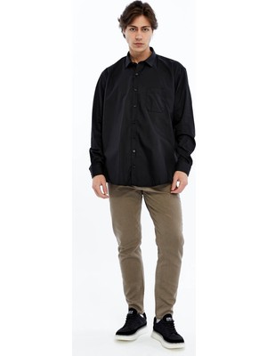 Süvari Basic Siyah Erkek Gömlek GM1001400333