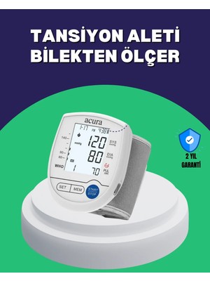 Uravas Store Şarjlı Pilli Bilek Ölçer Dijital Ekran Hafıza Kayıtlı