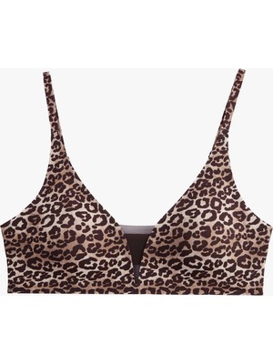 Koton Balensiz Dolgusuz Leopar Desenli Sütyen