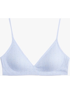 Koton Balensiz Dolgusuz Pamuklu Dokulu Çiçekli Sütyen