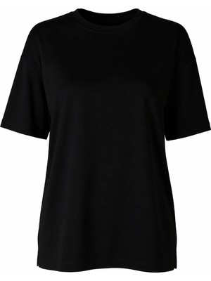 Trender 1064 O Yaka Siyah Kadın T-Shirt 26YBR1000022