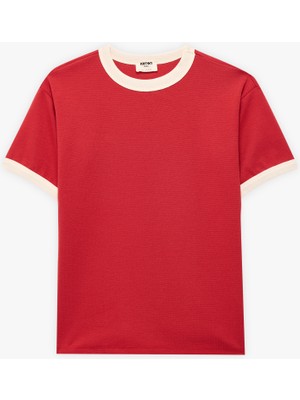 Koton Pamuklu Kısa Kollu Bisiklet Yaka Tişört