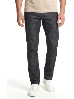 Emporio Armani Erkek Dokuma Kumaş  Normal Bel  Düz Model Siyah Jeans EM000121 AF22814-MC002