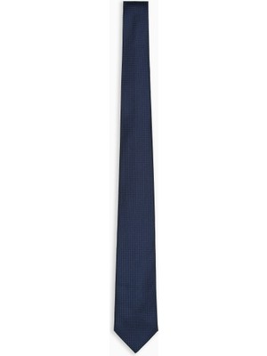Emporio Armani Erkek Mikro Desenli %100 Ipek Lacivert Kravat EM001344 TE19687-UB109