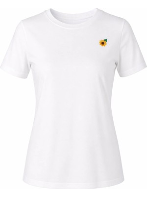 Trender 6721 Papatya Beyaz Kadın T-Shirt 26YI40000052