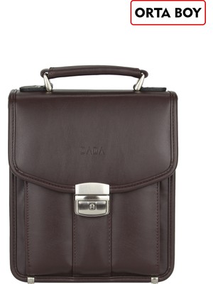 Dada Kilit Mekanizmalı Piremium Siyah Renk El Çantası Orta Boy Omuz Askılı