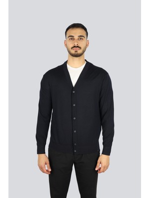 Paul & Shark Erkek Dokuma Kumaş Düğme Kapama Uzun Kol Lacivert Hırka 26411746-050