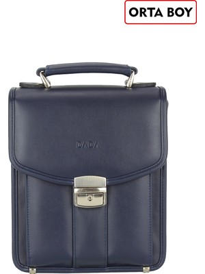 Dada Kilit Mekanizmalı Piremium Siyah Renk El Çantası Orta Boy Omuz Askılı