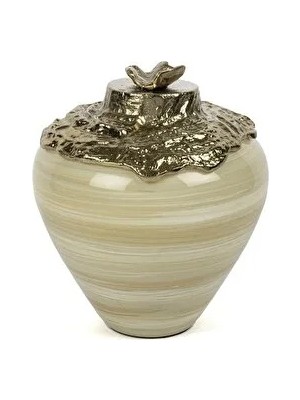 Mikasa Moor Krem Gold Kapaklı Küp 20X23CM