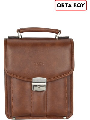 Dada Kilit Mekanizmalı Piremium Siyah Renk El Çantası Orta Boy Omuz Askılı