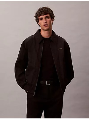 Calvin Klein Erkek Çentikli Yaka Uzun Kol Cep Detay Siyah Ceket LV04LE507G-UB1