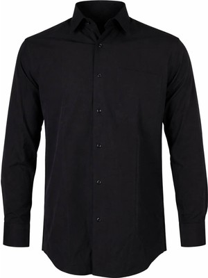 Trender Dacron Regular Siyah Erkek Gömlek 26YM57000005