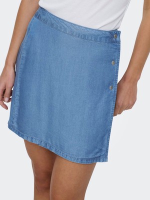 Only Onlcharıs Lıfe Short Wrap Skırt Wvn cc Mavi Kadın Etek 15363986
