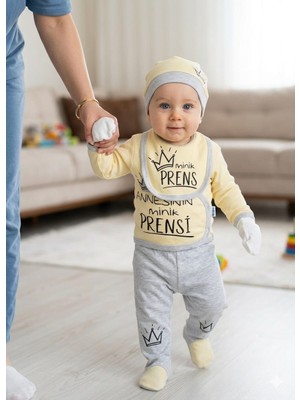 Gürcan Bebe Yeni Doğan Beş Parça Erkek Zıbın Takım