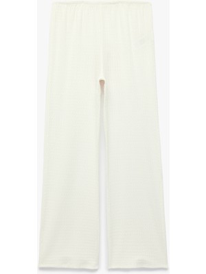 Koton Bürümcük Kumaş Düz Bol Paça Pantolon