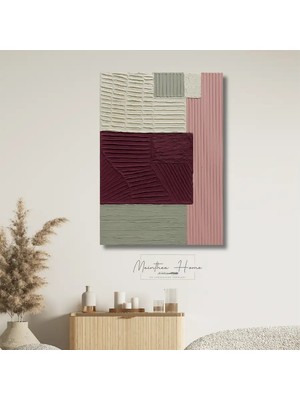 Dokulu Tablo Kodlanmış Doku | El Yapımı 3D Dekoratif Duvar Tablosu