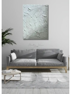 Dokulu Alçı Tablo Geçiş Frekansı El Yapımı 3D Dekoratif Duvar Tablosu