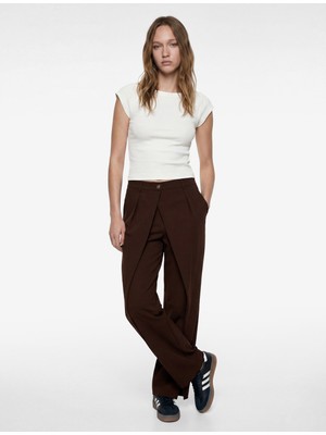 Koton Slim Fit Kısa Kollu Kayık Yaka Kaşkorse Pamuklu Tişört