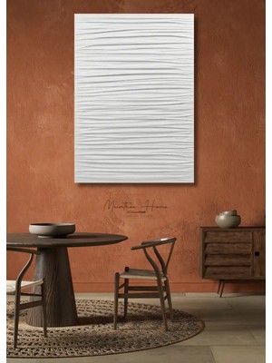 Dokulu Alçı Tablo Zamanın Kıvrımları | El Yapımı 3D Dekoratif Duvar Tablosu