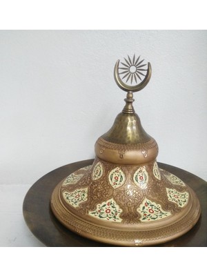 Ipek Ticaret Decorium El Dekoru Bakır ve Cam Sahanlı Obje