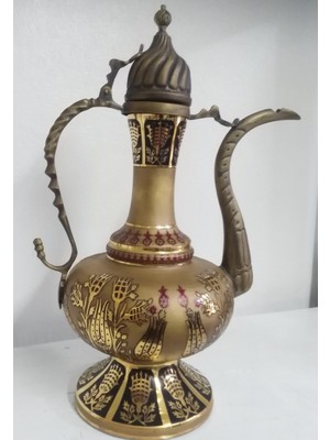 Ipek Ticaret Glasland Berat El Işlemeli El Dekoru Metalli Ibrik