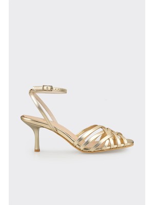 Elle Gold Kadın Orta Topuk Sandalet