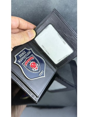 kuyumcudan Deniz Kuvvetleri Çift Rozetli Isimli Cüzdan