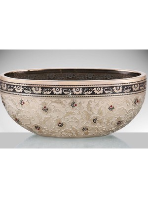 Ipek Ticaret Glasland Billur Gümüş - El Işlemeli El Dekoru Cam Gondol