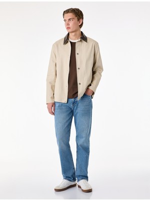 Koton Standart Bel Normal Bel Düz Paça Denim Pantolon - Mark Straight Jeans