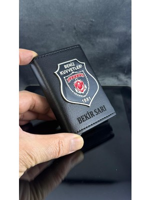 kuyumcudan Deniz Kuvvetleri Rozetli Isimli Mekanizmalı Kartlık