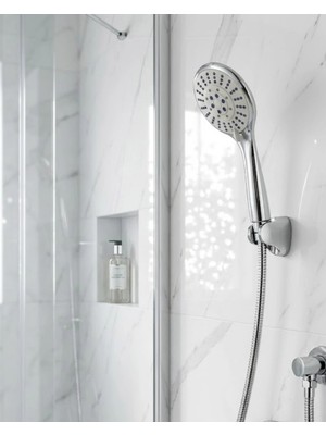 Esplendor Çok Fonksiyonlu El Duşu ve Duş Hortumu Seti Mafsallı Tutacak Dayanıklı Hortum