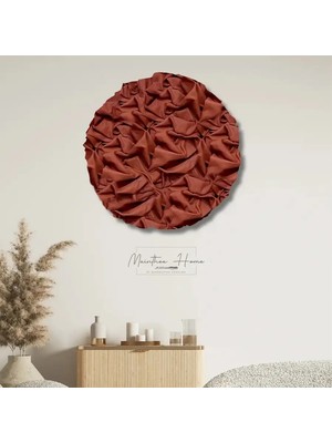 Dokulu Yuvarlak Alçı Tablo Sis Dalgası | El Yapımı 3D Dekoratif Duvar Tablosu