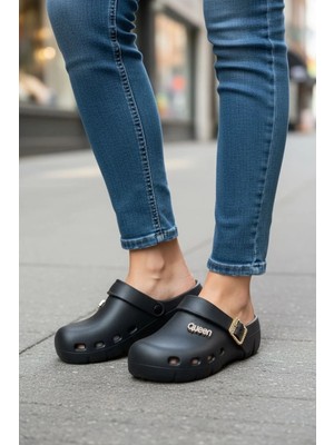 Benitto Kids Calx Kadın Önü Kapalı Sabo Terlik Tokalı Rahat Günlük Crocs Tarzı Hafif Taban Terlik BNT215