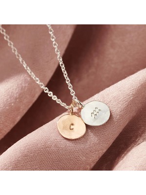 kuyumcudan Kişiye Özel Harf ve Burcunuz 925 Ayar Gümüş Charm