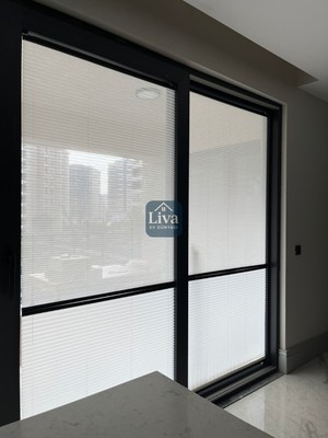 Liva Ev Dünyası Plise Perde Gece Gündüz Çiftli Sistem (Vidalı Montaj) Cam Balkon Perdesi,ev Perdesi,ofis Perdesi