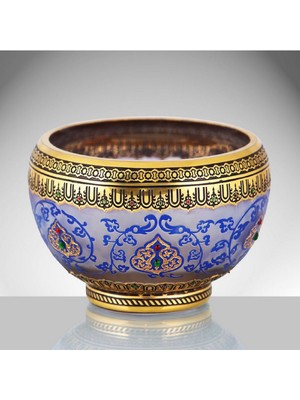 Glasland Ipek Ticaret Aynaroz El Işlemeli El Dekoru Kase