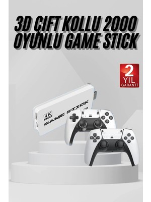 Esplendor Yeni Nesil 3D 4K 2000 Oyunlu Game Stick Oyun Konsolu Çift Konsol