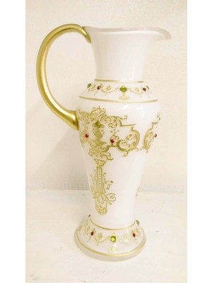 Ipek Ticaret Glasland El Işlemeli Antik El Dekoru Sürahi