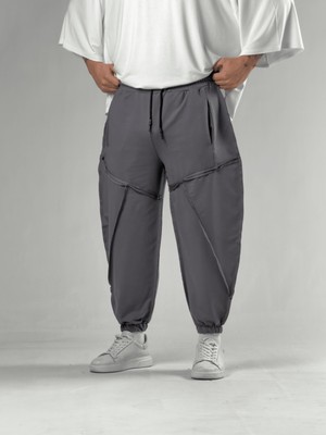 Cocopelli Dikiş Detaylı Füme Erkek Jogger Pantolon COC3107